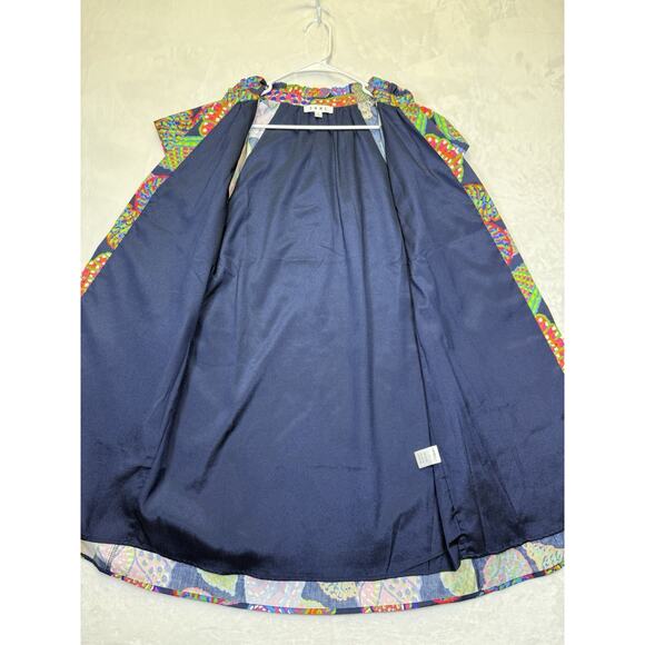 THML Sheath Dress Women’s Sz S Sea Shell Sabrina Tropical Coastal Button Front - Picture 4 of 8